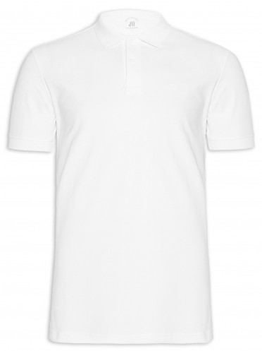 Pólo Masculina Jersey Premium Cotton Stretch - Branco