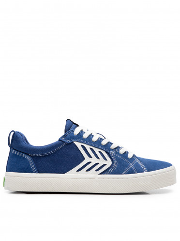 Tênis Unissex Pro Skate Mystery Suede and Canvas Contrast Thread Ivory - Azul