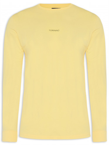 Camiseta Masculina Manga Longa - Amarelo