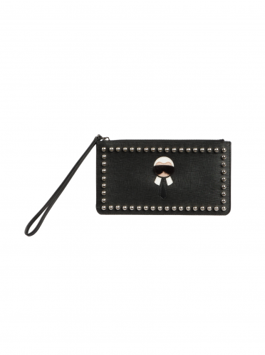 STUDDED KARLITO ZIP POUCH