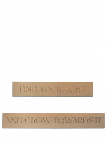 Placa Find Your Light - Dourado