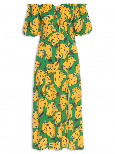 Vestido Midi Bossa Banana - Verde