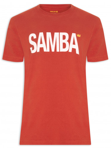 T-shirt Masculina Vintage Samba - Vermelho