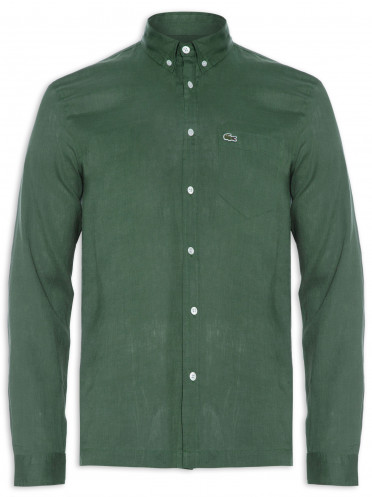 Camisa Masculina Regular Linho - Verde