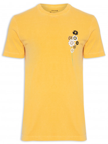 T-shirt Masculina Stone Patchower - Amarela