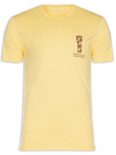 T-shirt Masculina Previsão - Amarelo