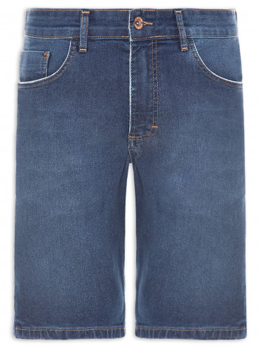 Bermuda Masculina Jeans Especial Média - Azul